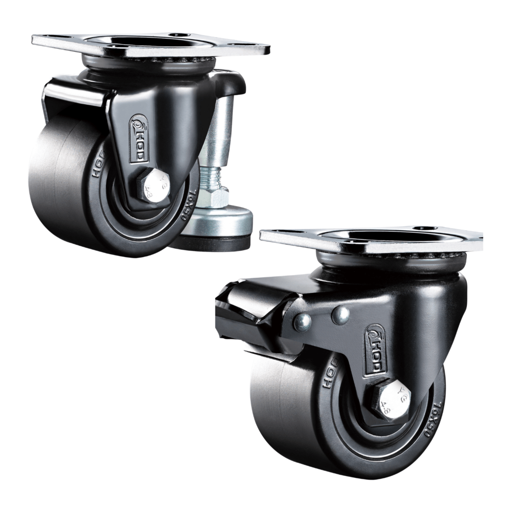 Heavy Duty Low Gravity PA Caster Wheels With Double Ball Bearing