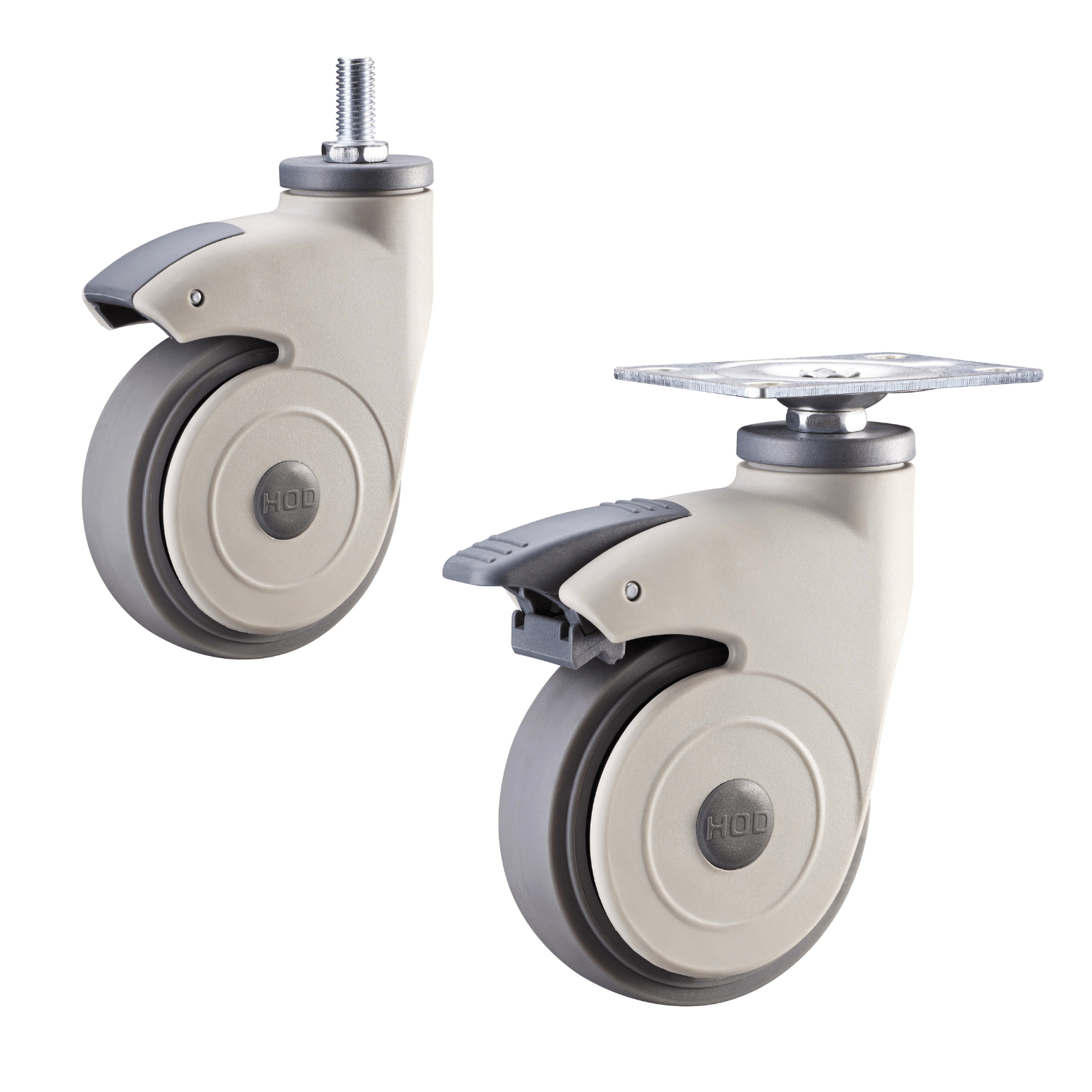 Nylon Body Medical Caster TPR Wheels with Double Ball Bearing
